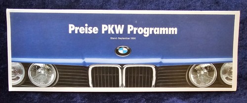 Bmw preisliste 1990 alle - bmw,